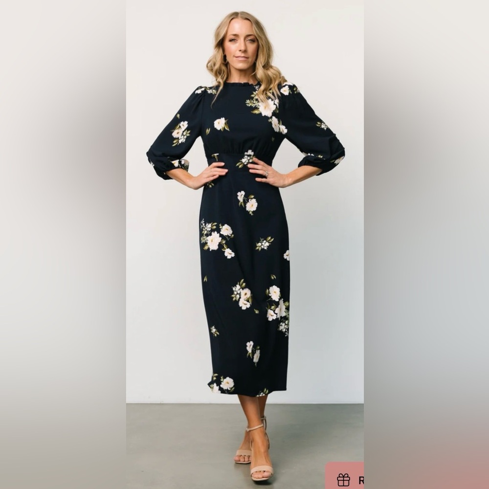 BRAND NEW Baltic Born Navy Floral Dress (XS)